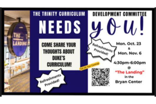 Trinity Curriculum Needs You flyer